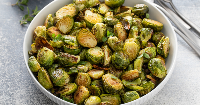 Simple and Healthy Thanksgiving Recipe- Roasted Brussels Sprouts with Balsamic Glaze