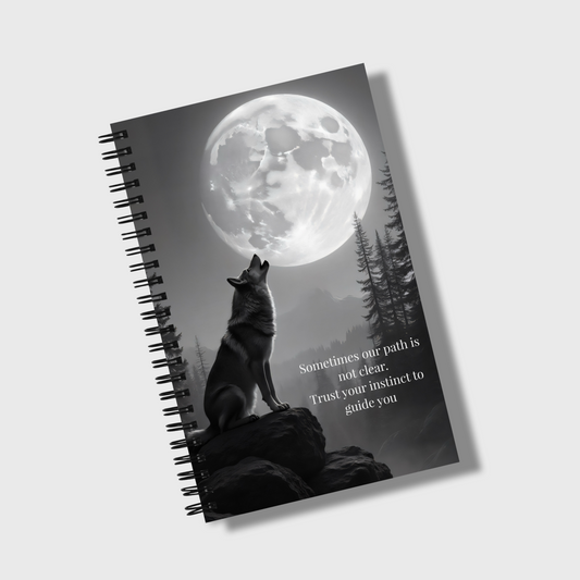 Wolf Spiral Notebook. Instinct